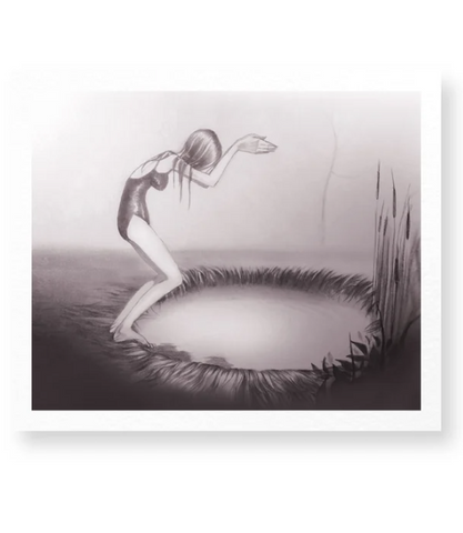 "Diver" Signed Watercolor print by Annie Owens