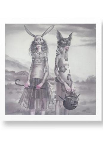 "Bat Bat and Bunny Foo Foo" Signed Annie Owens print