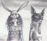"Bat Bat and Bunny Foo Foo" Signed Annie Owens print