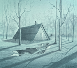"Cyan" Signed Annie Owens print on watercolor paper